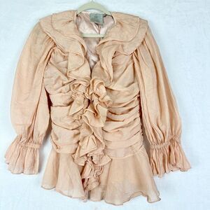 Twelve By Twelve Ruffle Corset Style Top Size Medium Coquette Victorian